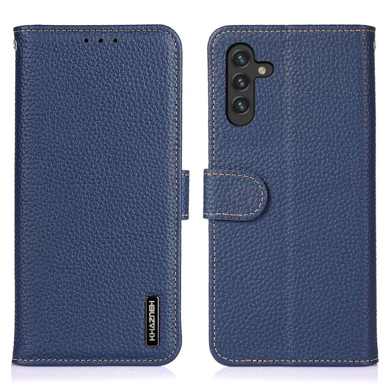 Lederhüllen Samsung Galaxy A13 5g Handyhülle Echtes Leder Litschi Khazneh Rfid