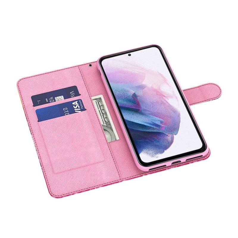 Lederhüllen Samsung Galaxy A13 5g Handyhülle Rosa Baum