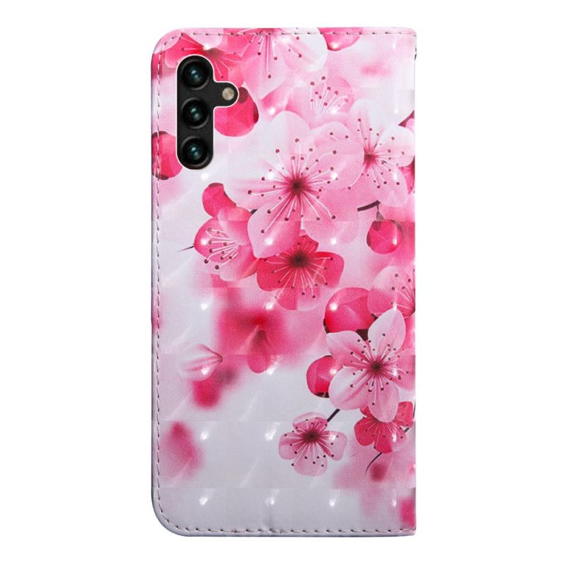 Lederhüllen Samsung Galaxy A13 5g Handyhülle Rosa Blumen