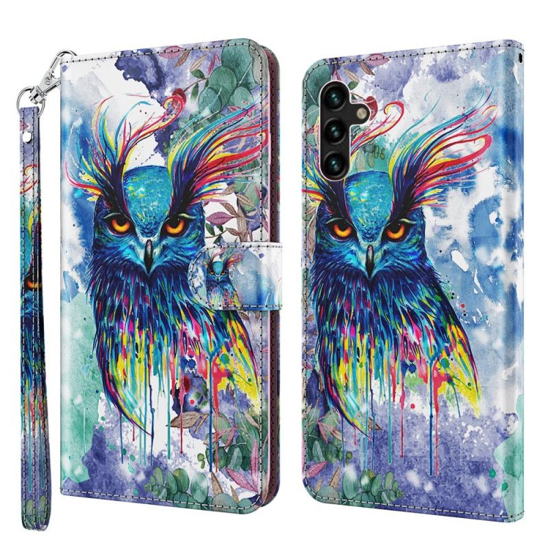 Lederhüllen Samsung Galaxy A13 5g Handyhülle Vogel Aquarell