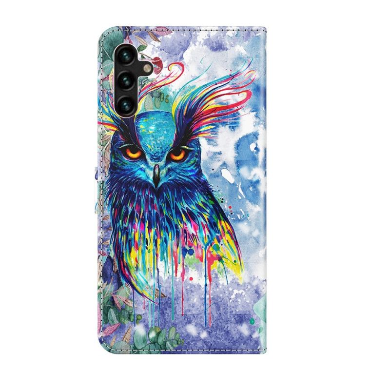 Lederhüllen Samsung Galaxy A13 5g Handyhülle Vogel Aquarell