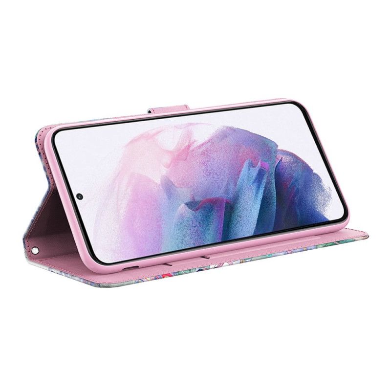 Lederhüllen Samsung Galaxy A13 5g Handyhülle Vogel Aquarell