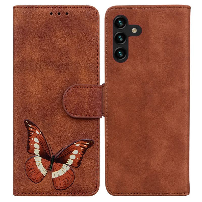 Lederhüllen Samsung Galaxy A13 5g Hautberührter Schmetterling