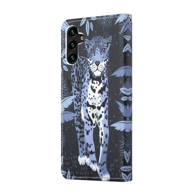 Lederhüllen Samsung Galaxy A13 5g Leopard Riemchen