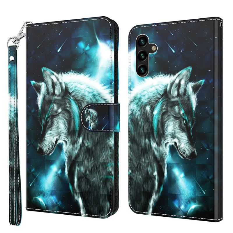 Lederhüllen Samsung Galaxy A13 5g Majestätischer Wolf