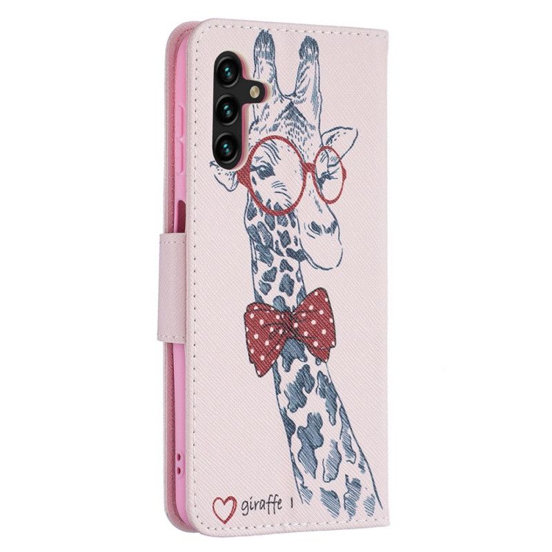 Lederhüllen Samsung Galaxy A13 5g Schlaue Giraffe