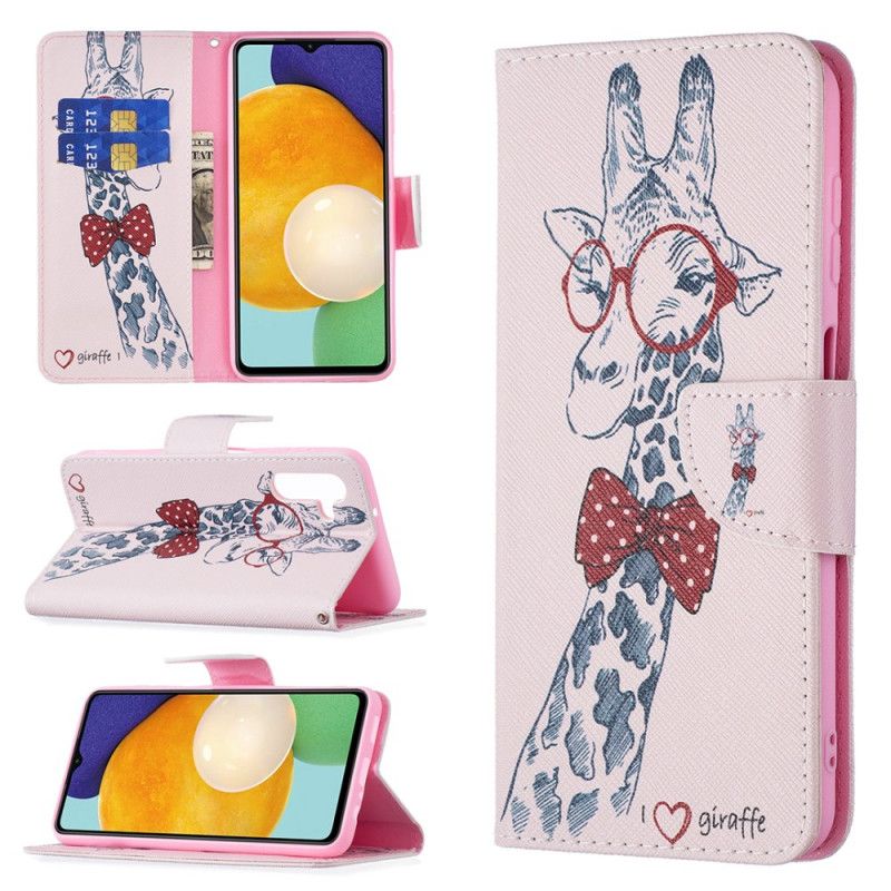 Lederhüllen Samsung Galaxy A13 5g Schlaue Giraffe