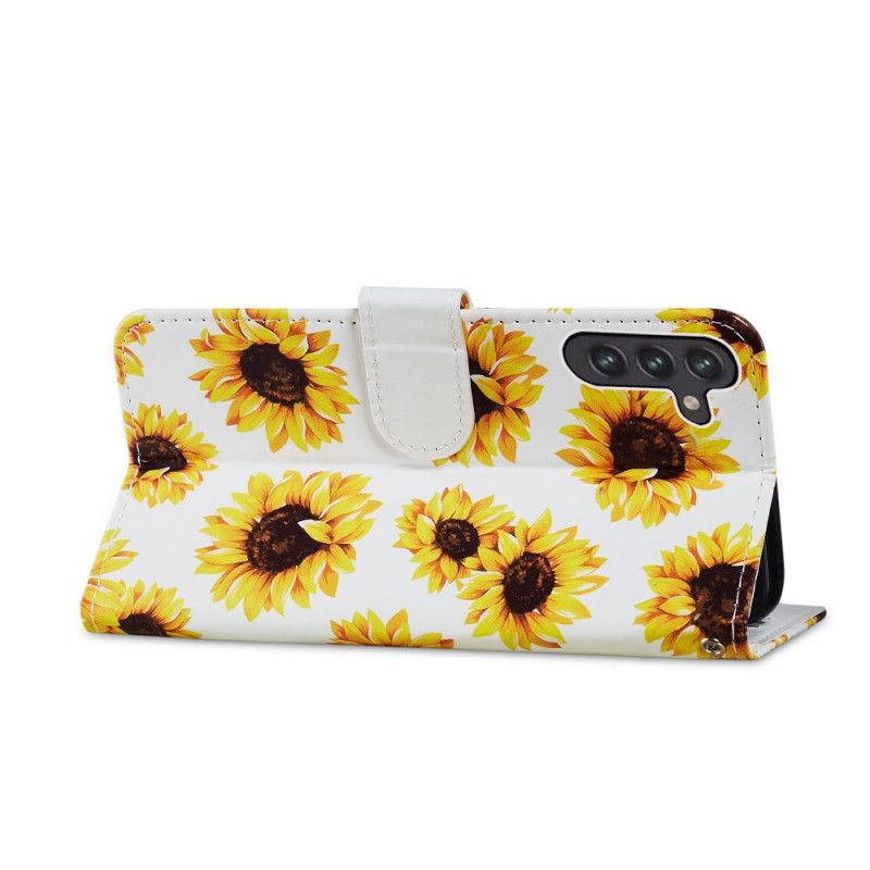 Lederhüllen Samsung Galaxy A13 5g Sonnenblumen