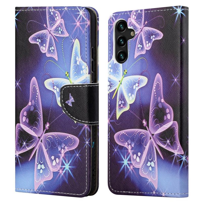 Lederhüllen Samsung Galaxy A13 5g Souveräne Schmetterlinge