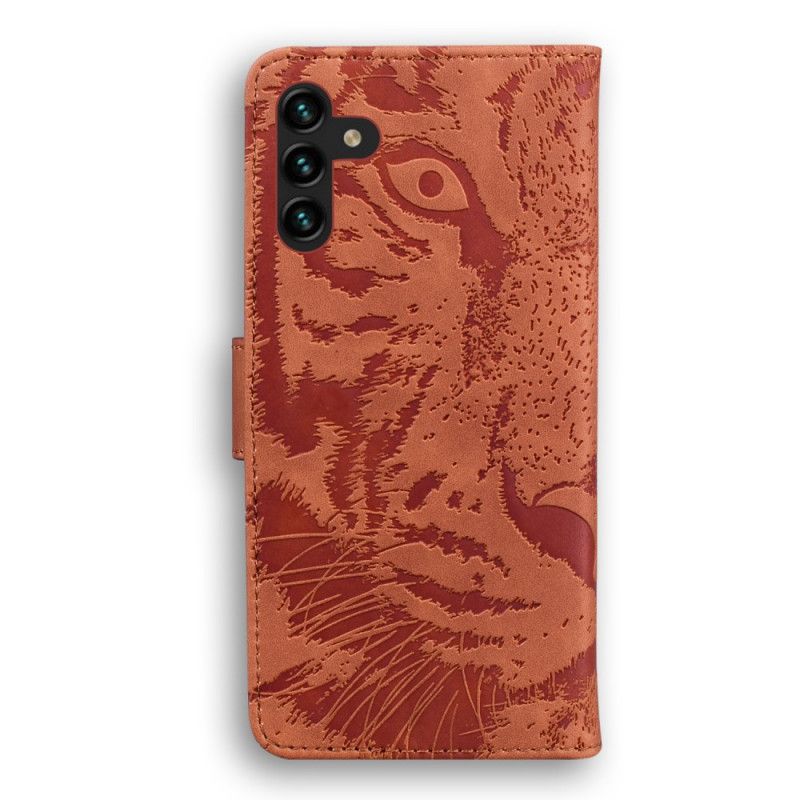 Lederhüllen Samsung Galaxy A13 5g Tigergesichtsdruck