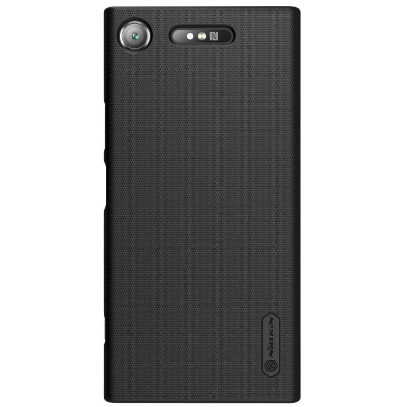 Hülle Sony Xperia XZ1 Schwarz Starrer Gefrosteter Nillkin