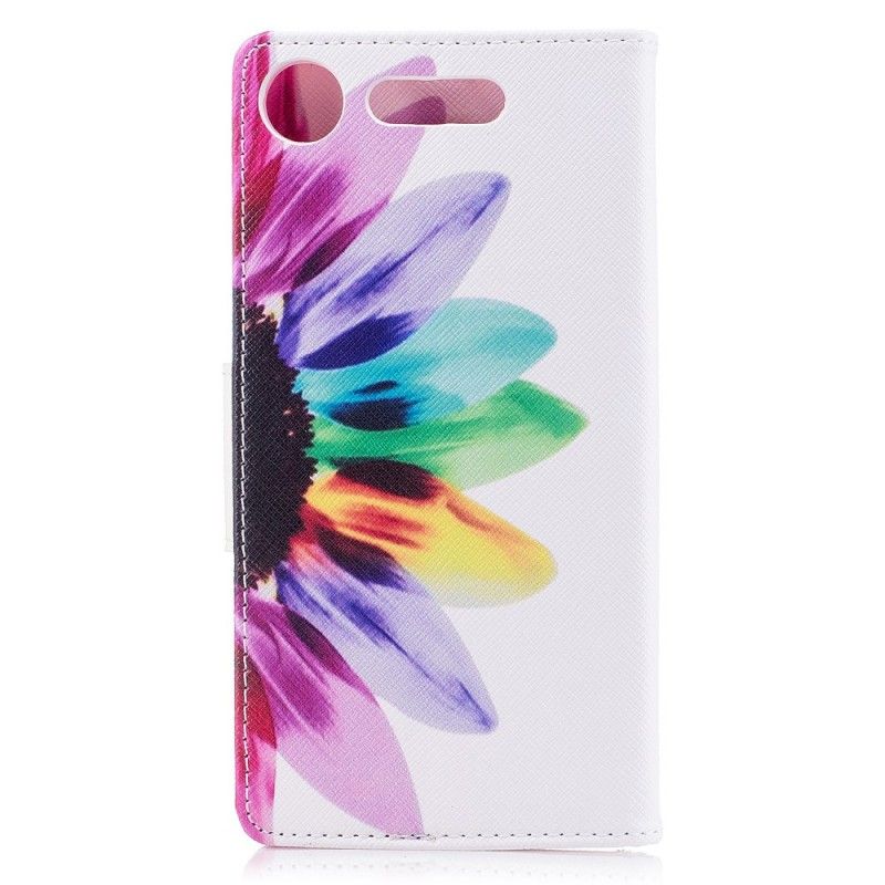 Lederhüllen Sony Xperia XZ1 Aquarellblume
