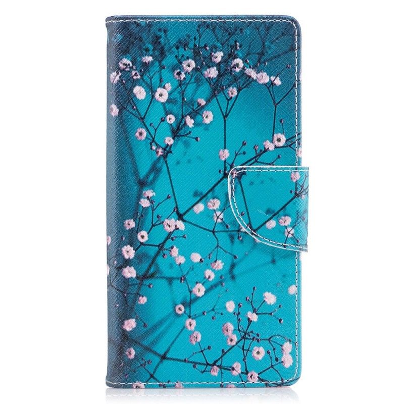 Lederhüllen Sony Xperia XZ1 Handyhülle Blühender Baum