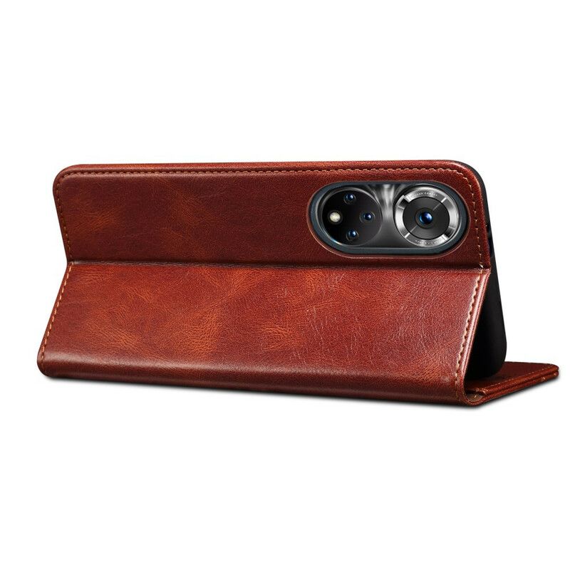 Flip Case Huawei Nova 9 / Honor 50 Handyhülle Gewachstes Kunstleder