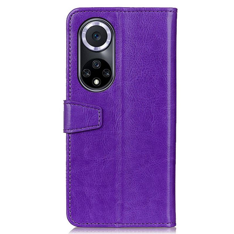 Lederhüllen Huawei Nova 9 / Honor 50 Schlichter Glänzender Ledereffekt