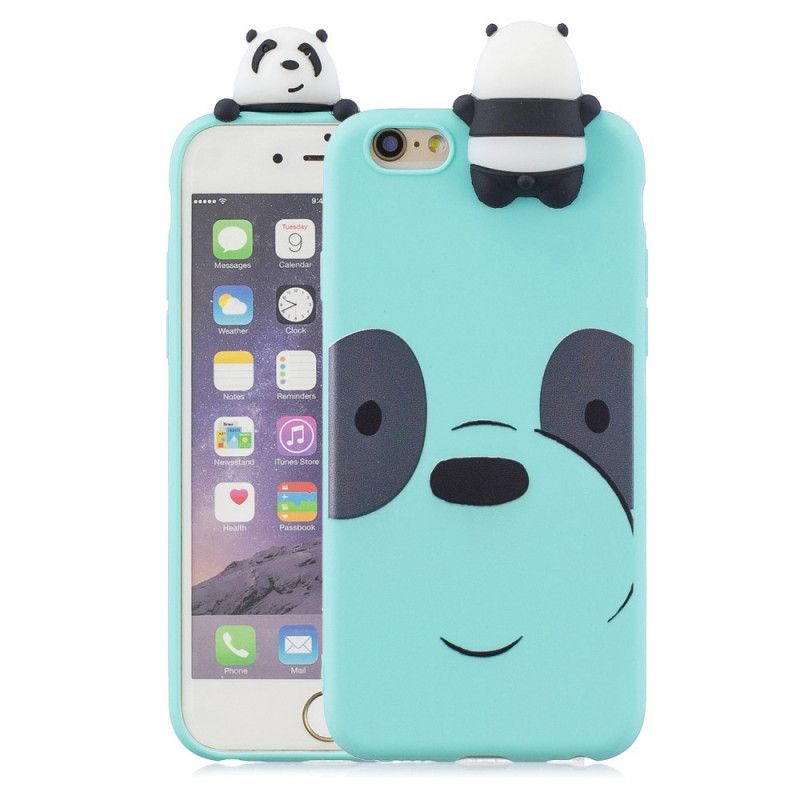 Hülle Für iPhone 6 / 6S Schwarz Eric Der 3D-Panda