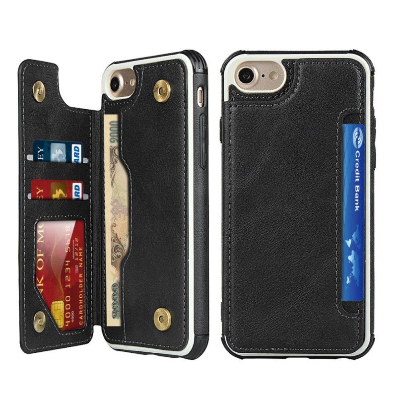 Hülle iPhone 6 / 6S Schwarz Brieftasche Plus