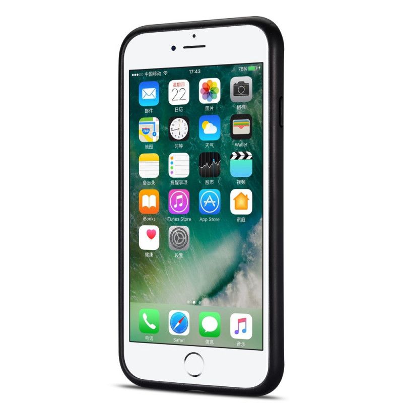 Hülle iPhone 6 / 6S Schwarz Handyhülle Wunderbares Leben Mit Stützring