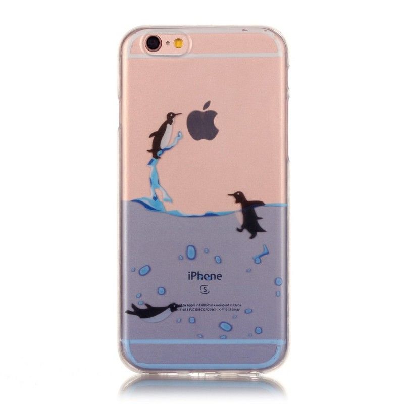 Hülle iPhone 6 / 6S Transparentes Pinguinspiel