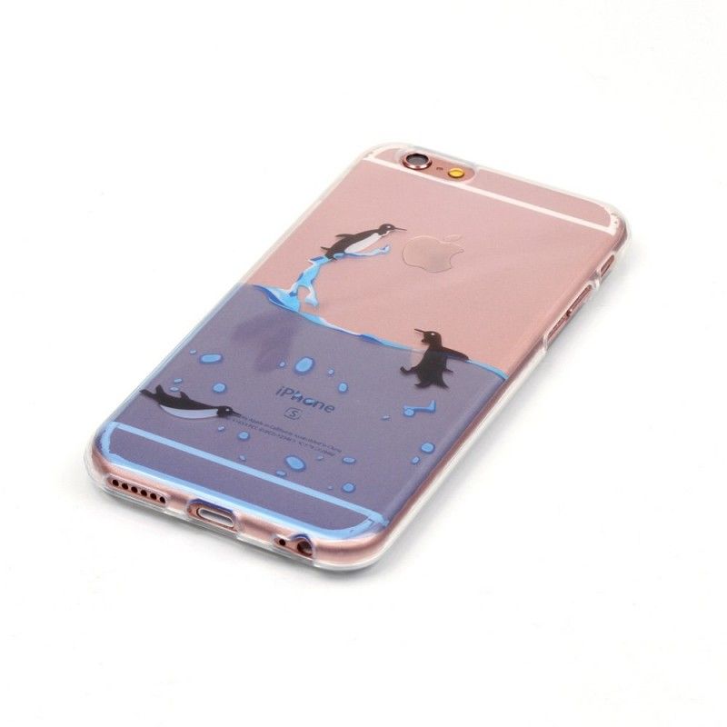 Hülle iPhone 6 / 6S Transparentes Pinguinspiel