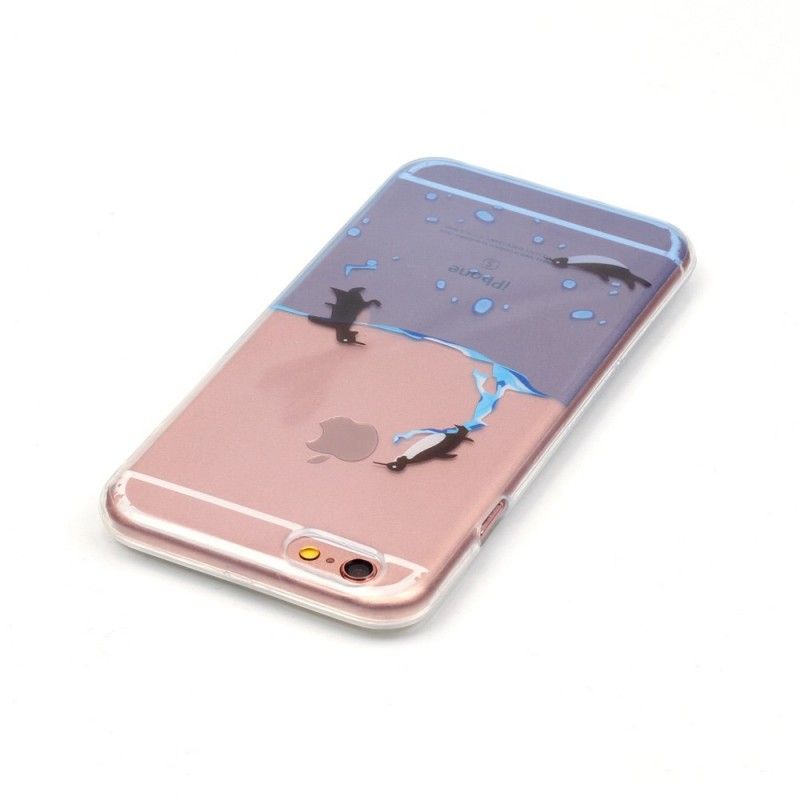 Hülle iPhone 6 / 6S Transparentes Pinguinspiel
