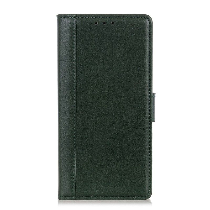 Flip Case Für Huawei Y6 2019 Schwarz Traditioneller Ledereffekt