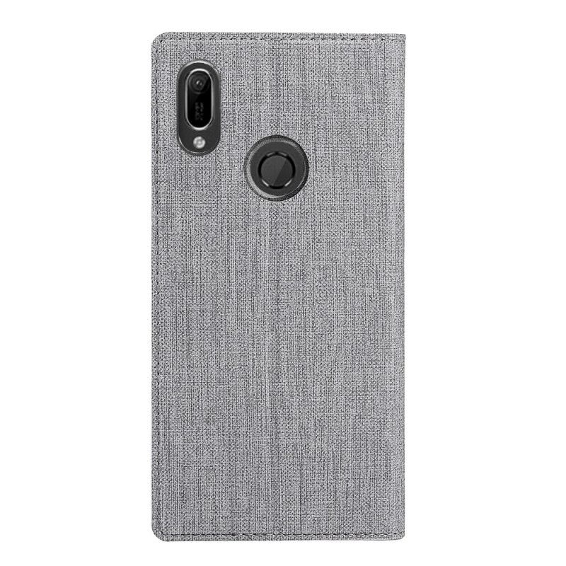 Flip Case Huawei Y6 2019 Grau Texturiertes Vili Dmx