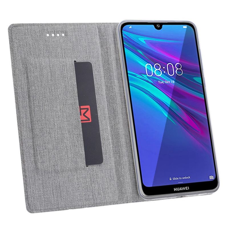 Flip Case Huawei Y6 2019 Grau Texturiertes Vili Dmx