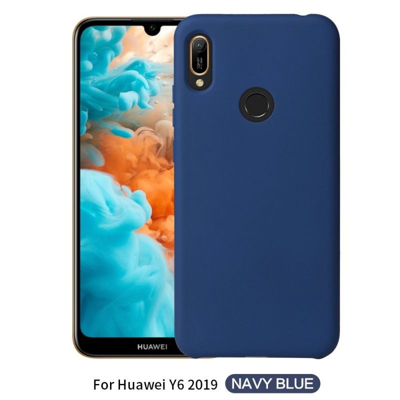 Hülle Huawei Y6 2019 Dunkelblau Flexibler Howmak