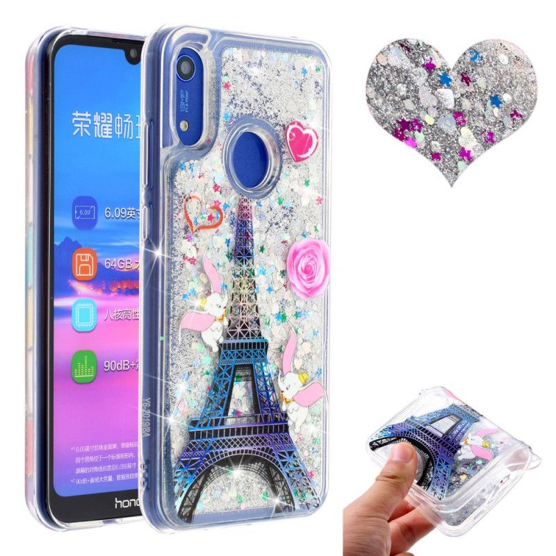 Hülle Huawei Y6 2019 Handyhülle Eiffelturmglitter