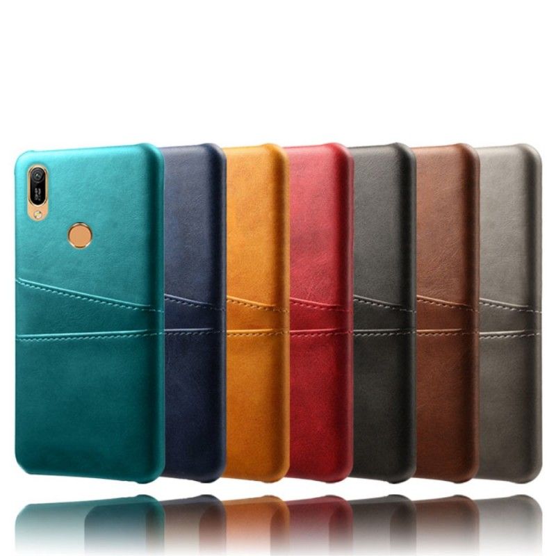 Hülle Huawei Y6 2019 Rot Handyhülle Kartenhalter Mit Ledereffekt