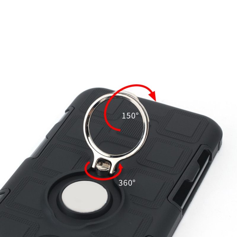 Hülle Huawei Y6 2019 Schwarz Handyhülle Super Stark Mit Stützring