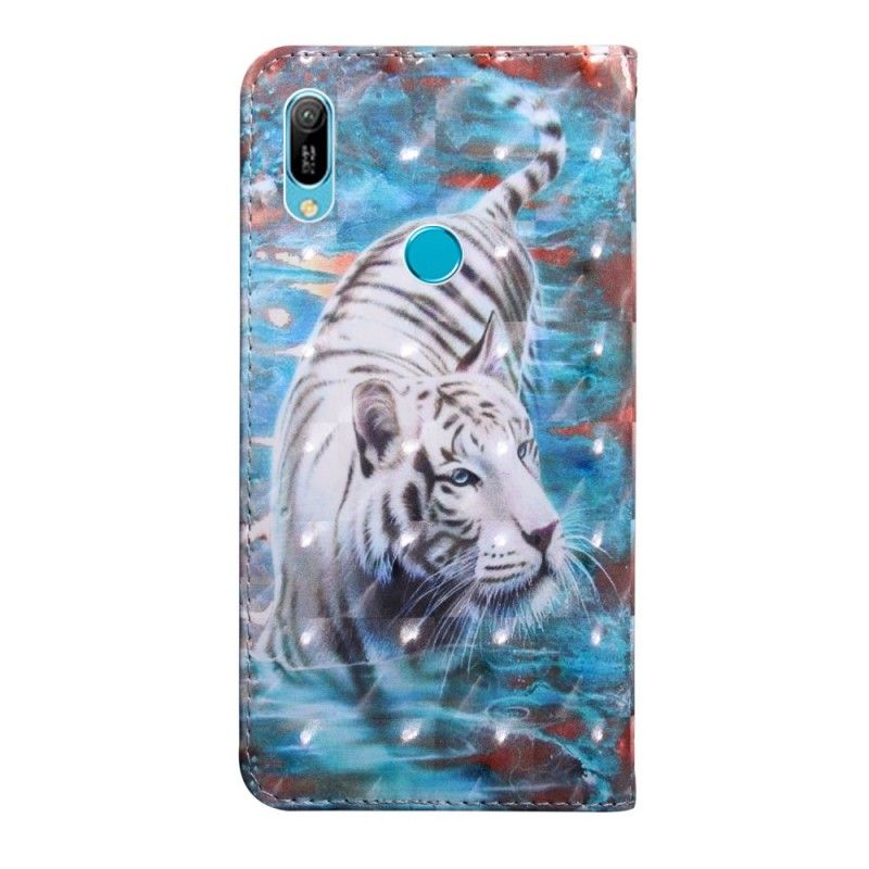 Lederhüllen Für Huawei Y6 2019 Tiger Im Wasser