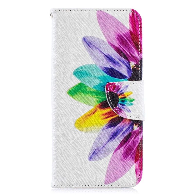 Lederhüllen Huawei Y6 2019 Aquarellblume