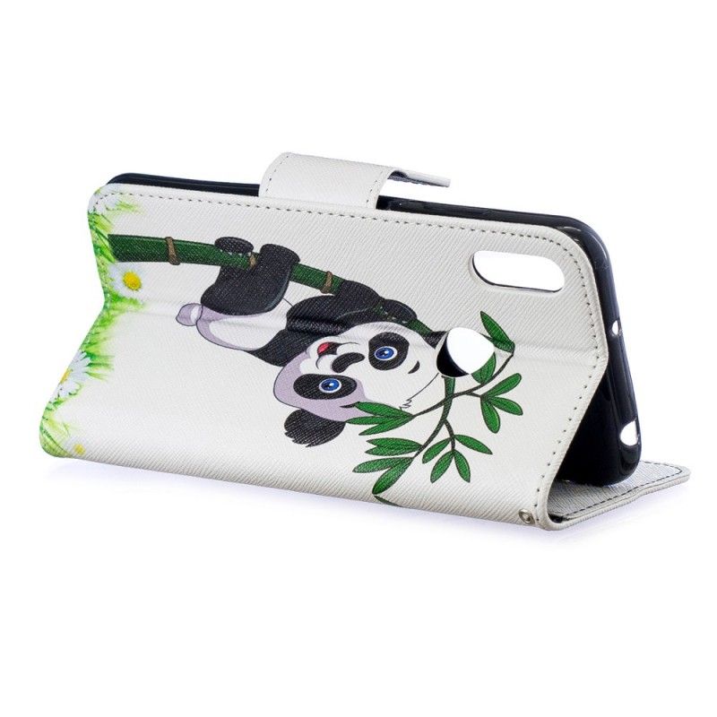 Lederhüllen Huawei Y6 2019 Handyhülle Panda Auf Bambus