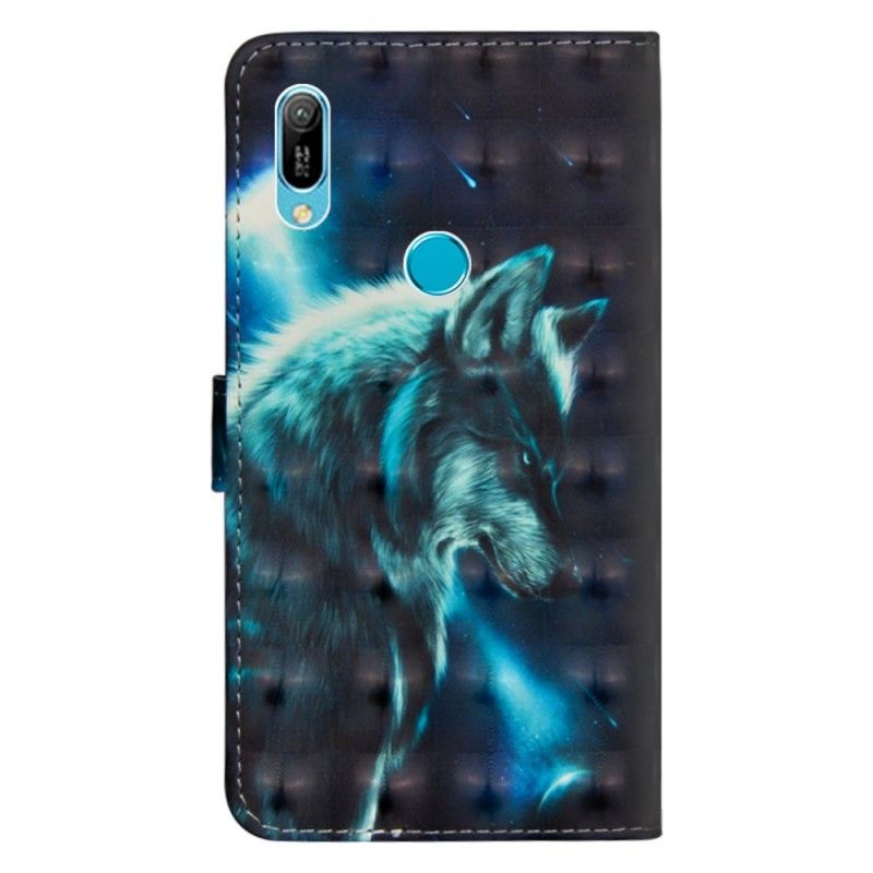 Lederhüllen Huawei Y6 2019 Majestätischer Wolf