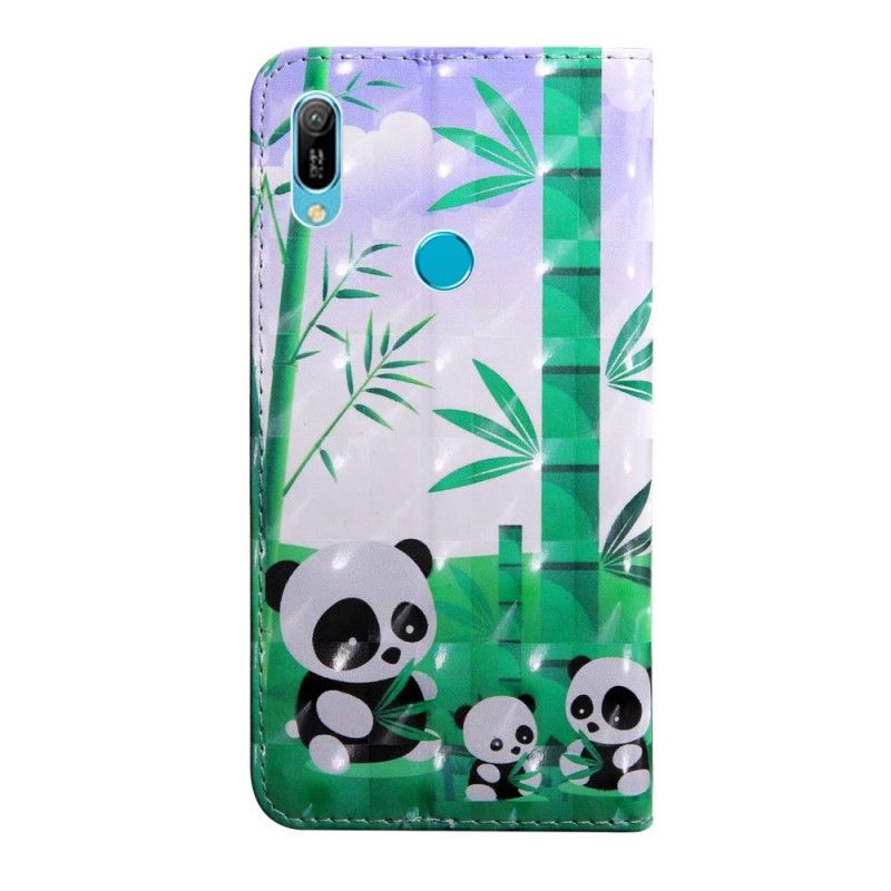 Lederhüllen Huawei Y6 2019 Panda-Familie