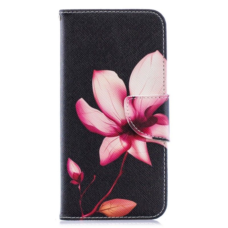 Lederhüllen Huawei Y6 2019 Rosa Blume