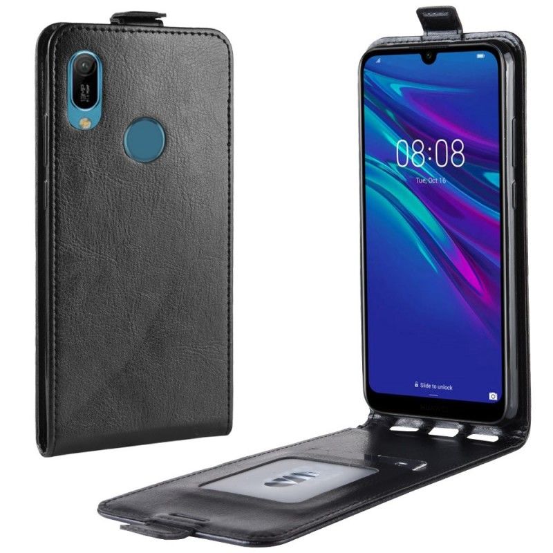 Lederhüllen Huawei Y6 2019 Schwarz Faltbar