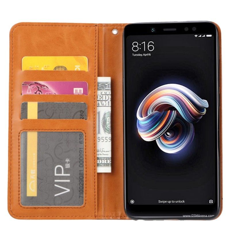 Flip Case Huawei P Smart Plus Schwarz Kartenhalter Aus Kunstleder