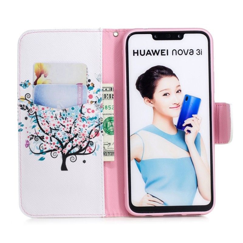 Lederhüllen Huawei P Smart Plus Blühender Baum
