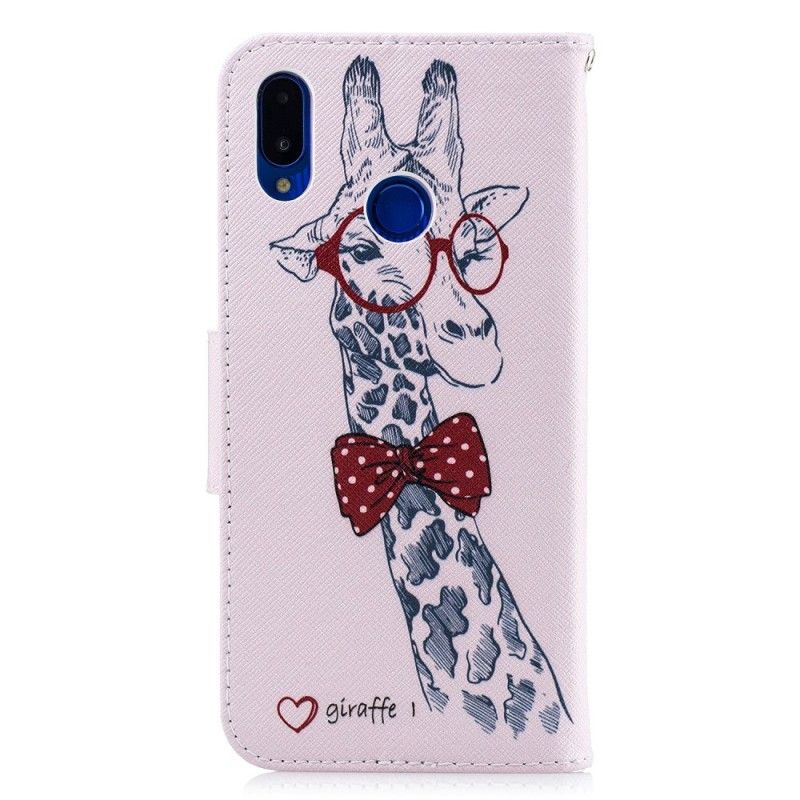 Lederhüllen Huawei P Smart Plus Nerd-Giraffe