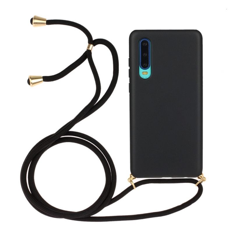 Huawei P30 Silikonhülle Mit Farbigem Kabel