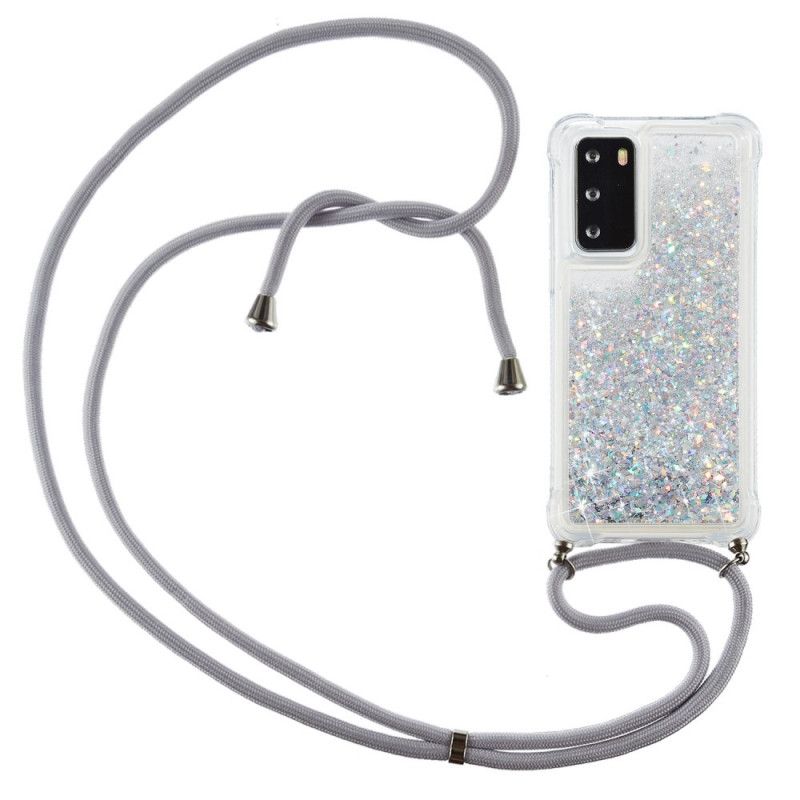 Huawei P40 Glitzertasche Mit Kabel