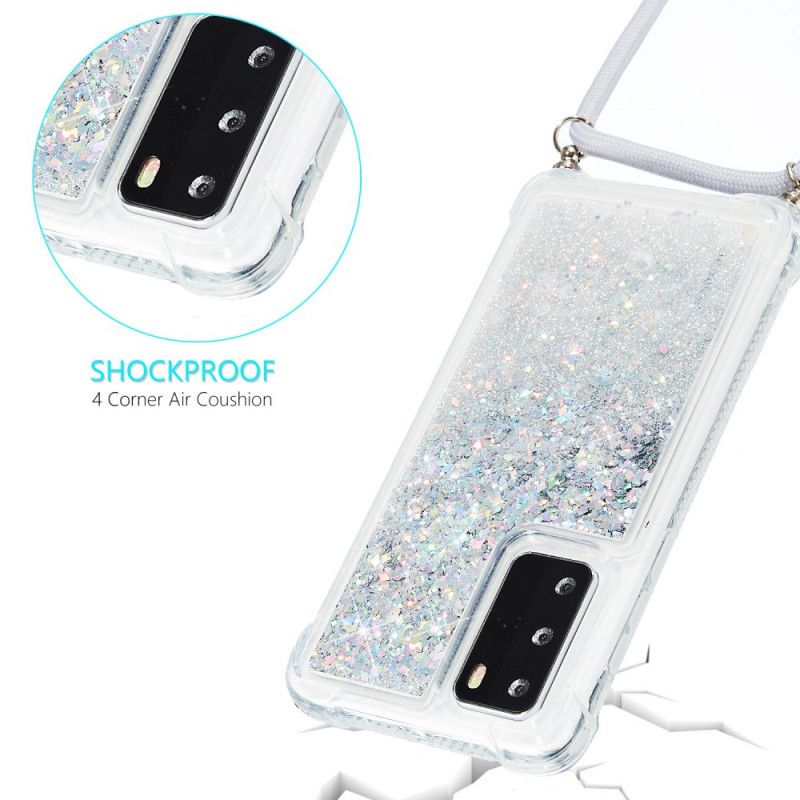 Huawei P40 Glitzertasche Mit Kabel