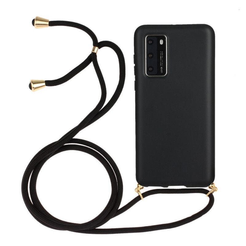 Huawei P40 Silikonhülle Mit Farbigem Kabel