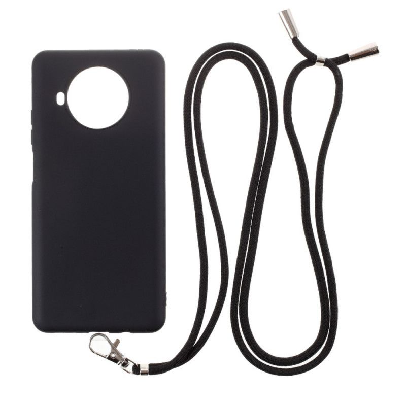 Hülle Handyketten Schwarzt Lite 5 G / Redmi Note 9 Pro 5 G Silikon Und Kabel