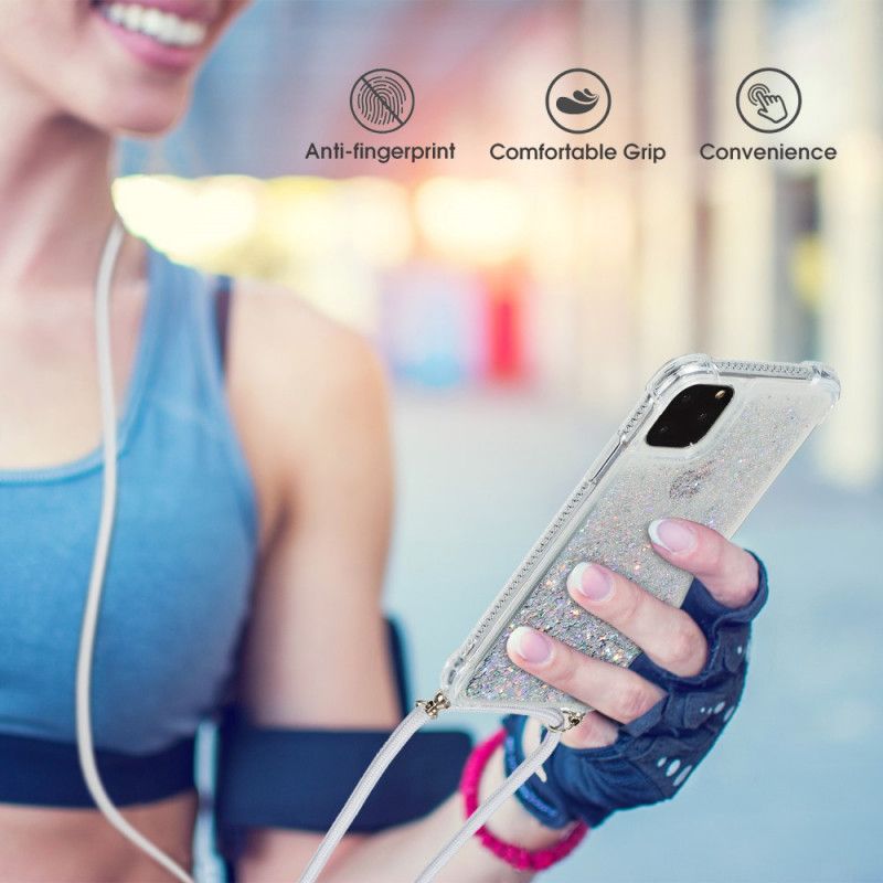 Iphone 11 Pro Max Glitzer- Und Kabeletui