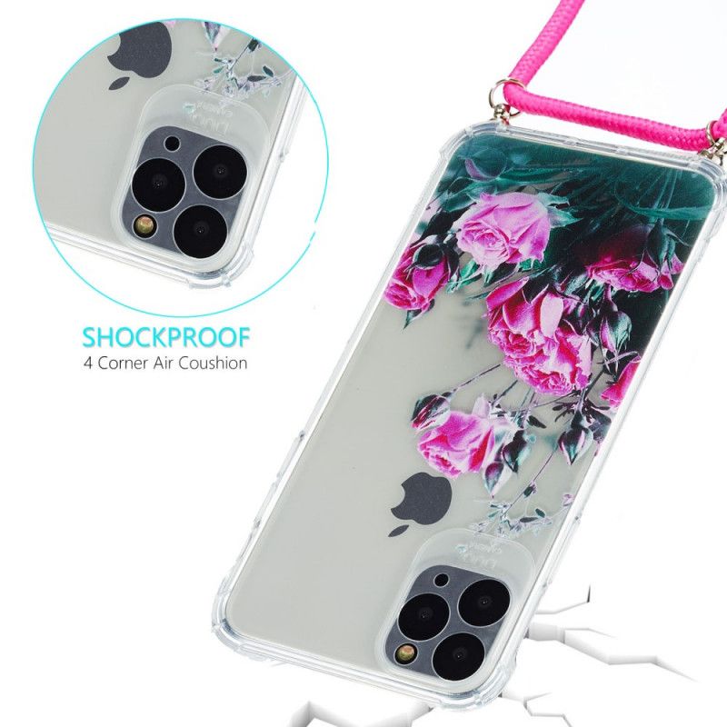 Iphone 11 Silikonschnur Fall Blumen