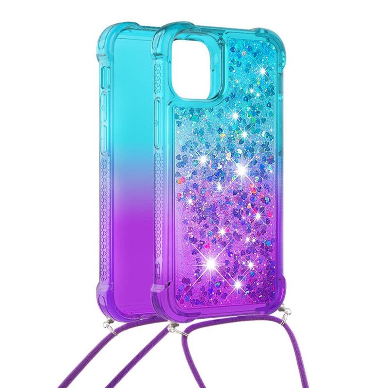 Iphone 12 Mini Silikon Glitter Und Cord Case